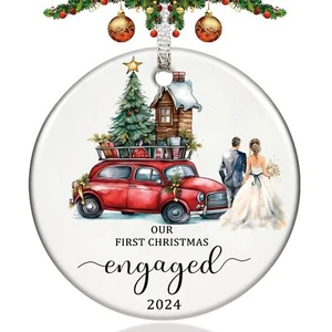 Christmas Ornaments 2024,Our First Christmas Engaged Ornament Mr and Mrs Newl... - Picture 1 of 6