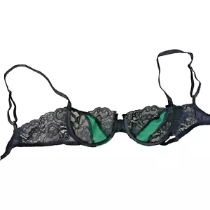Sujetador con aros de colección Christian Dior para mujer negro floral encaje verde detalles 36C - Imagen 1 de 5