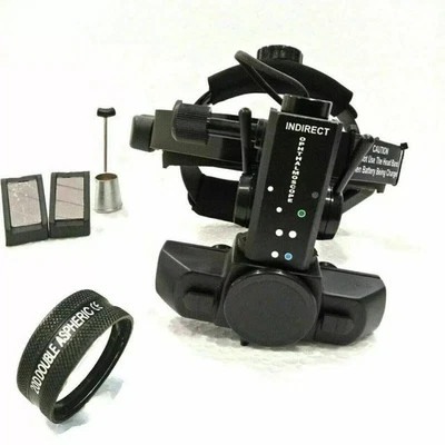 Oftalmoscopio indirecto binocular oftálmico ojo recargable con lente 20D Foto 1 de 4