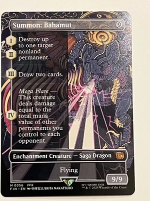 MTG Summon Bahamut 0356 Final Fantasy Borderless Non-Foil - Image 1 of 2