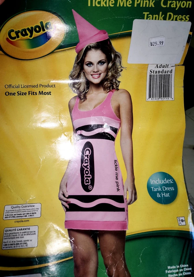 Disfraz de Halloween para mujer Tickle Me rosa crayón Foto 1 de 1