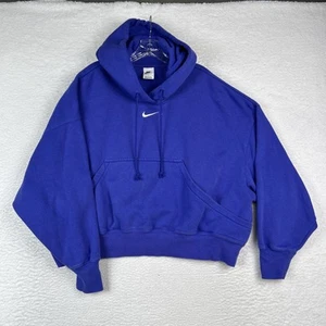 Nike Women's Phoenix Fleece OVERSIZED Hoodie Size Medium Wide Boxy Blue DQ5858 - Picture 1 of 12