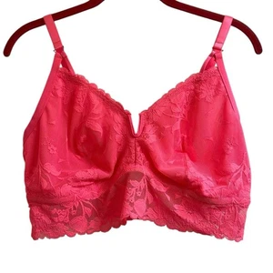 Aerie Longline Lace Wireless Bralette NEW Pink XL - Picture 1 of 11