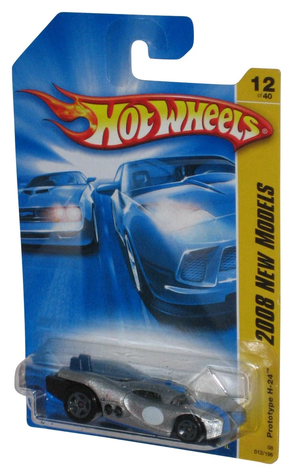 Hot Wheels 2008 New Models 12/40 Silver Prototype H-24 Toy Car 012/196 - Image 1 of 1