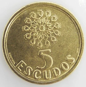 5 Escudos - Copper-Nickel - VF - 1998 - Portugal - Coin [EN] - Picture 1 of 3