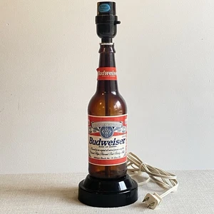 BUDWEISER King of Beers 80’s Style Beer Bottle Lamp Vintage Mancave Bar Garage - Picture 1 of 17