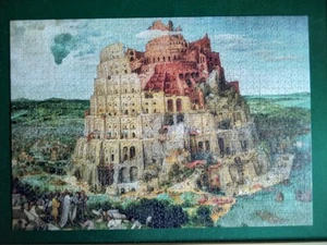 BRUEGEL TOWER OF BABEL CLEMENTONI MUSEUM COLLECTION 1500 PIECE JIGSAW COMPLETE - Picture 1 of 2