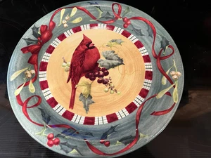 Plato de cena Lenox INVIERNO SALUDOS TODOS LOS DÍAS Cardinal 10 3/4" - Imagen 1 de 2