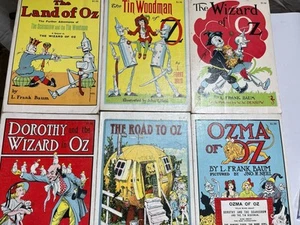 6x Wizard of Oz L. Frank Baum Vintage PB Lot 1908 Reilly & Lee Rand McNally VGC - Picture 1 of 10