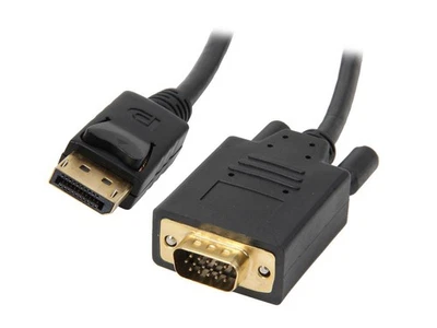 Nippon Labs DP-VGA-3 3 ft. Black DisplayPort to VGA DisplayPort to VGA 28 AWG Ca - Image 1 of 3