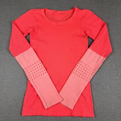 ALO Yoga Shirt Womens XS Orange Pink Long Sleeve Running Yoga Athleisure Jogging - Image 1 of 4