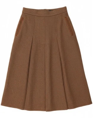 MICHAEL MORTELL Womens A-Line Skirt UK 8 Small W27  Brown Wool BN11 - Image 1 of 4