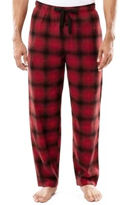 Men’s Red Plaid Woven Flannel Lounge Pajama Pants Size S - Picture 1 of 5