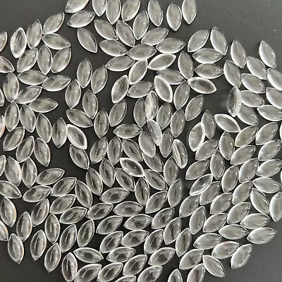 Natural Crystal Quartz Marquise 4x8 mm to 10x20 mm Cabochon Loose Gemstone Lot - Image 1 of 4