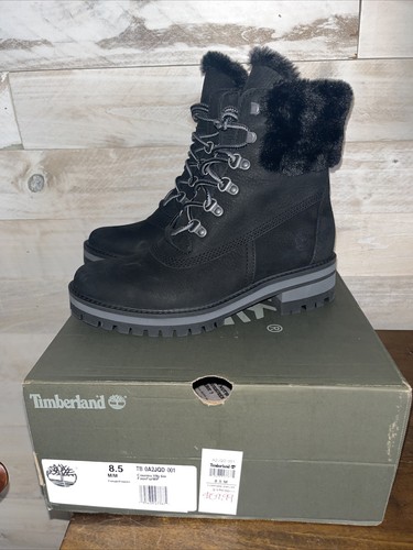 Stivali Timberland Courmayeur Valley 6" WP foderati caldi taglia USA 8 5 neri nuovi con scatola