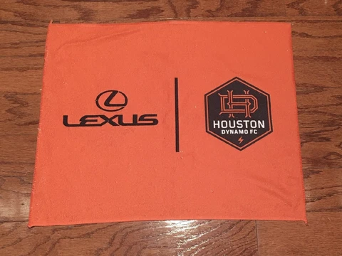 ✅ Houston Dynamo Orange/White 17" x 19" Rally Towel MLS Double Sided! Cover