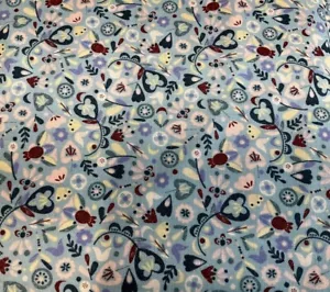 CAMELOT FABRICS-TURTLE COVE #21190603-02-SCATTERED BOTANICALS -BLUE- BY THE YD - Picture 1 of 2