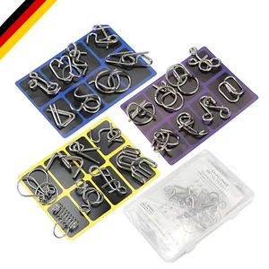 Metall Knobelspiele Set 24 Stück Geduldspiele IQ Spiele Geduldspiel Puzzle Br... - Bild 1 von 9