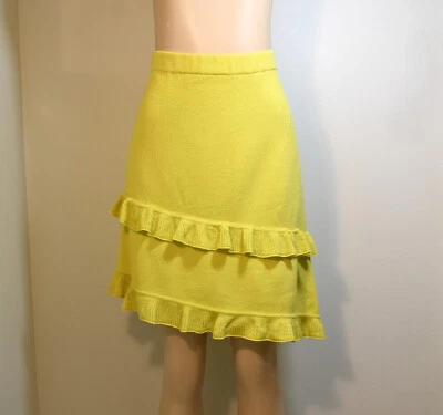 Falda asimétrica dobladillo alto bajo con volantes talla 6 gris ST. JOHN COLLECTION by Marie Foto 1 de 4