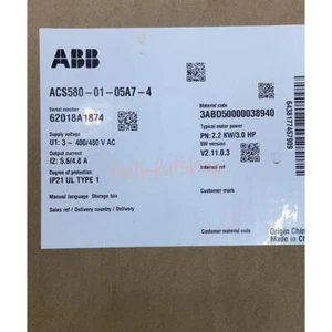 1PCS NEW ABB ACS580-01-05A7-4 Inverter 380V/2.2KW - Picture 1 of 1