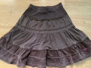 Girls Naartjie Brown Tiered Skirt Size 7/XL Ribbed/Velour - Picture 1 of 4