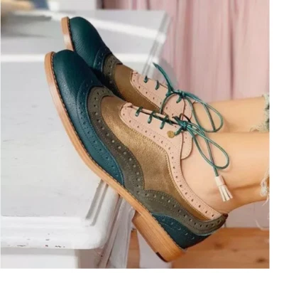 Новый четырехцветный кожи/замши официальный крыло конца шнурует вверх вечеринки износ обувь для унисекс - Изображение 1 из 4
