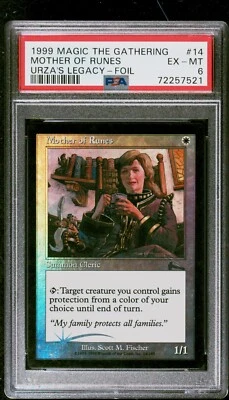 1999 Magic the Gathering Urza's Legacy 14 Mother of Runes Foil PSA 6 - Image 1 of 2
