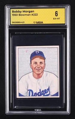 1950 Bowman Bobby Morgan #222 MBA 6 - Image 1 of 2