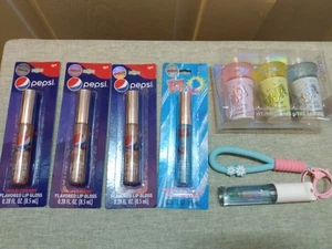 Lot of 8 Claire's Lip Balm/Gloss - Pepsi, Ring Pop, Cotton Candy, Banana & Berry - Picture 1 of 5
