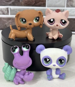 Raro LPS Littlest Pet Shop 2008 Monopoly No# ¡Juego de 4 Dachshund Panda Cangrejo Gato!! - Imagen 1 de 10
