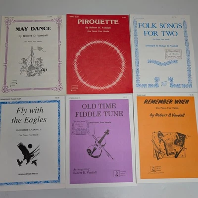 x6 LOTE Robert D Vandall Piano Dúo Partituras Myklas Música Prensa Libros Divertidos F5 Foto 1 de 2