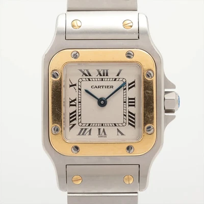Cartier Santos Galbee W20012C4 SS×YG SS×YG QZ Ivory-Face 3 Extra Links - image 1 of 4