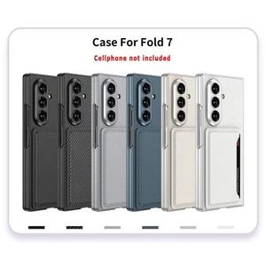 Slim Case w/Card Holder,Kickstand & Screen Protector for Samsung Galaxy Z Fold 7 - Picture 1 of 14