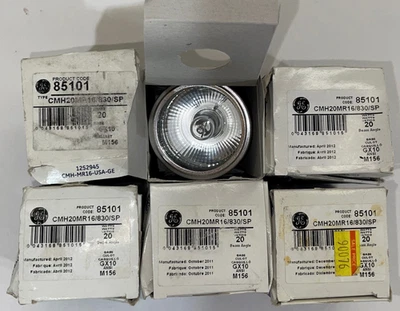 CMH20MR16/830/SP  20W CMH MR16 Spot, 3000K GE 85101 - 6 Piece Lot (Poor Boxes) - Image 1 of 4