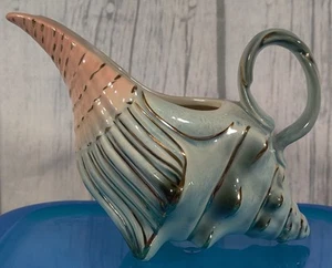 Hull Ebb Tide Conch Shell Replacement Teapot No Lid Pink Blue Gold Accents E-14 - Picture 1 of 13