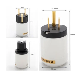 2 PIEZAS HiFi EE. UU. UE Enchufes de alimentación enchapados en oro Conectores IEC HÁGALO USTED MISMO para amplificador de audio - Imagen 1 de 25