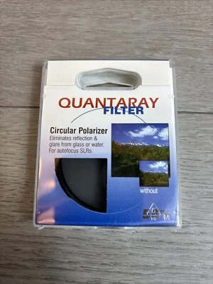 Quantaray 55 mm Circular Polarizer Reflection Photos Screw-In Filter Japan NEW - Image 1 of 3