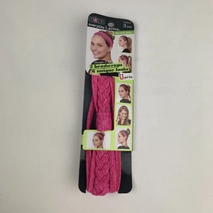 Everyday & Active SCUNCI Change It Up Headbands 3 PCS Head wraps PINK - Picture 1 of 1