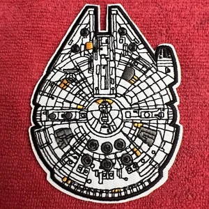 Star Wars Millennium Falcon 4+” Embroidered Iron On Patch Han Solo FREE SHIP! - Picture 1 of 9