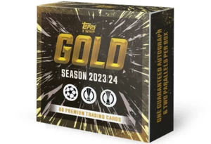Topps Gold Hobby Box 2023/24 Sealed Booster Box Panini Soccer Global Shipping - Picture 1 of 1