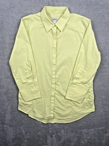 Chico's Womens Yellow Green Front Pockets 3/4 Sleeves Button Up Shirts Sz 3/XL - Picture 1 of 7