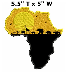 Afrika Savanne afrikanisches Tier Aufnäher bestickt Aufbügeln Applikation Reise Souvenir - Bild 1 von 12