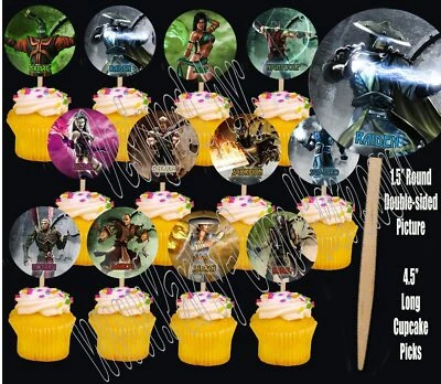 Mortal Kombat Video Game Double-sided Images Cupcake Picks Party Favors - 12 - Image 1 of 2