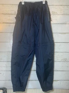 Vtg Athletic Works Track Pants Mens L Blue Parachute Gorpcore Baggy Windbreaker - Picture 1 of 16