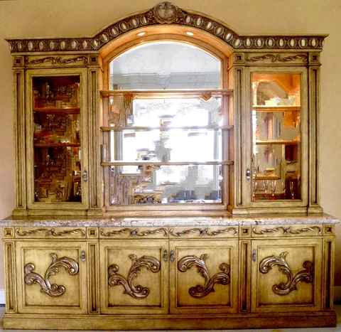 PHYLLIS MORRIS COCKTAIL/ DISPLAY LOUNGE CABINET HANDMADE MARBLE TOP ORIG $40,000 Cover