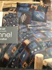 JC Penney’s Collection Flannel Twin Sheet Set Deep Pocket Bears Den New