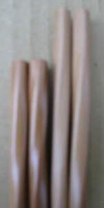 1 PR  WOOD chopsticks 9" HAIR STICKS or wooden bottoms tan beige dark brown 23cm
