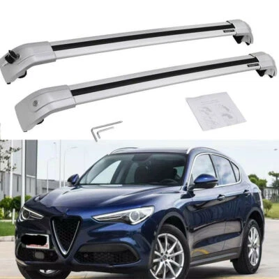Barra transversal de riel de techo bloqueable para Alfa-Romeo Stelvio 2017-2025 Foto 1 de 4