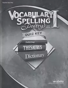 ABEKA Vocabulary Spelling Poetry I *QUIZZES & TEACHER QUIZ KEY - 6th Edition NE - Picture 1 of 2
