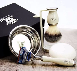 Complete 5pc Shaving Set | 5 Edge Razor  & Synthetic Brush | Mens Christmas Gift - Picture 1 of 6